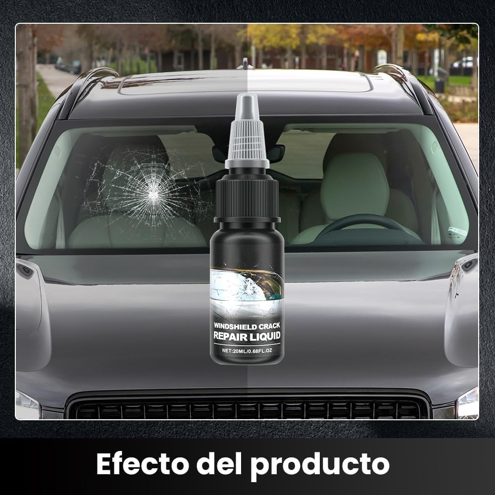 Kit Reparador de Grietas en el Parabrisas AKASENKO Eficaz y Duradero sin Mantenimiento 2 PCS