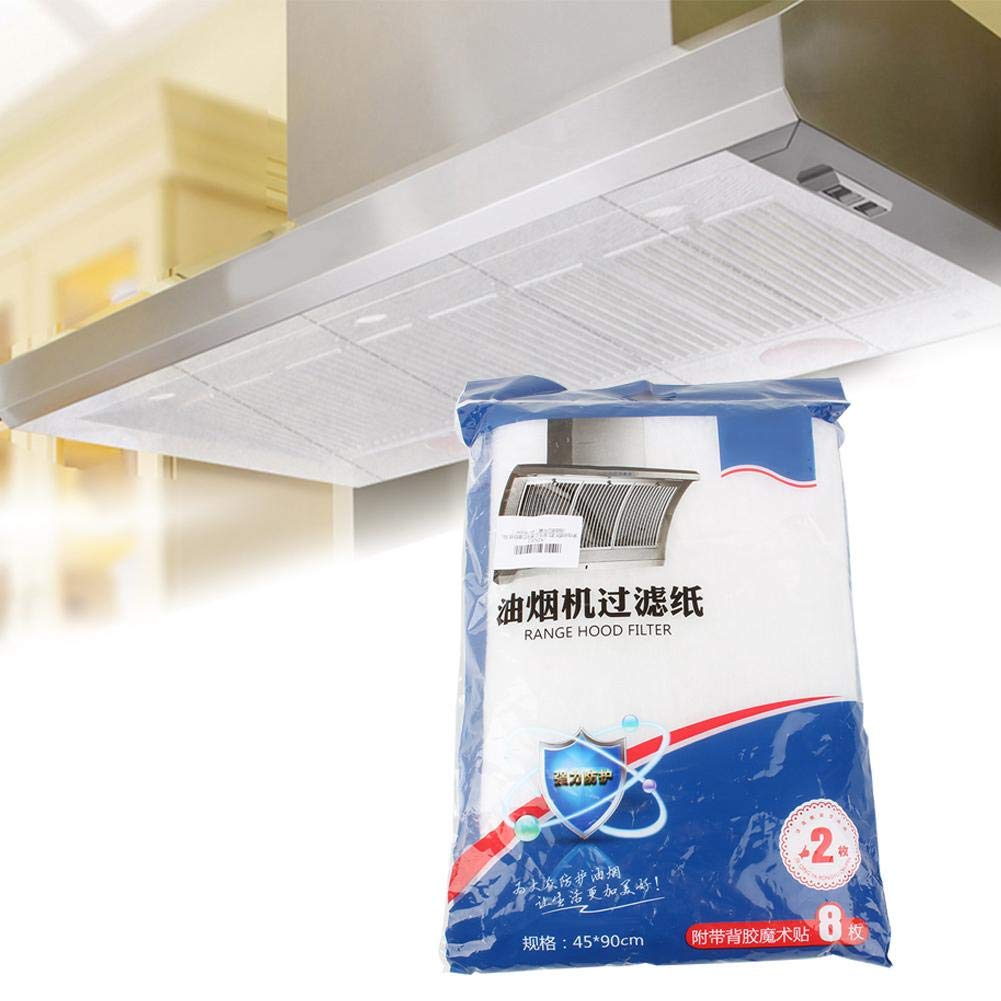 2PCS/Pack Gama Campana Filtro de Grasa Papel Filtro de Grasa Etiqueta a Prueba de Aceite Conveniente y ecológico Suministros de Cocina