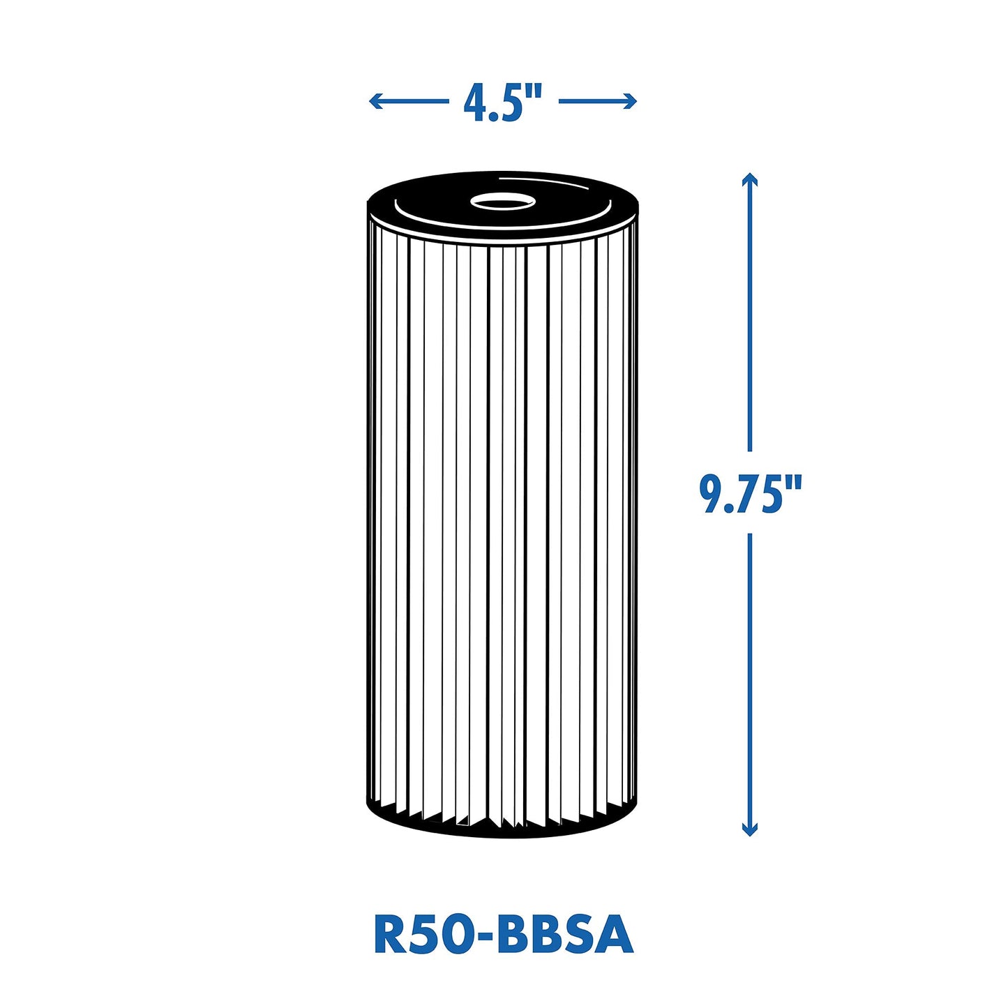 Culligan R50-BBSA Nivel 1 50 Micron Cartucho de Repuesto de Uso Pesado Recolección de Sedimentos
