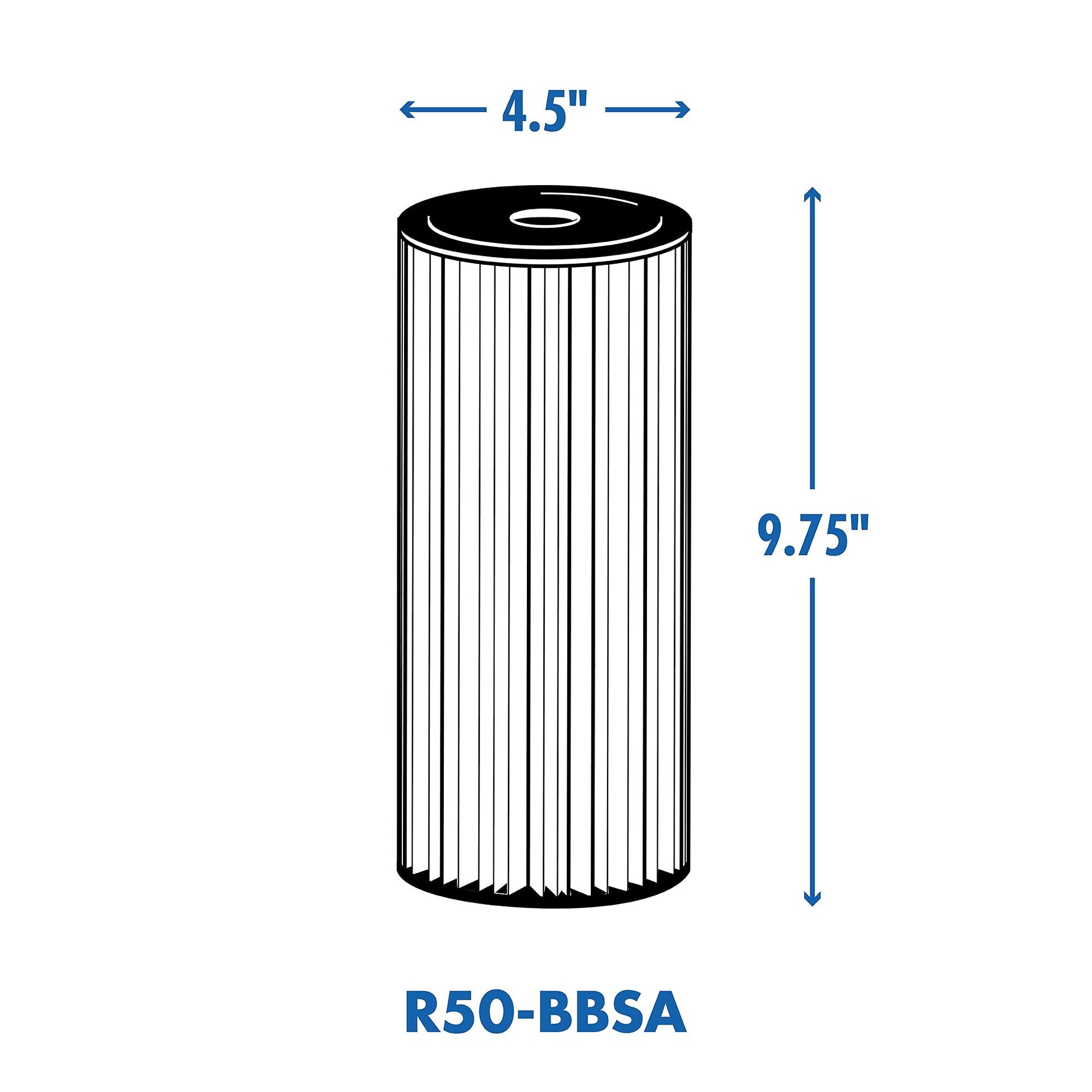 Culligan R50-BBSA Nivel 1 50 Micron Cartucho de Repuesto de Uso Pesado Recolección de Sedimentos