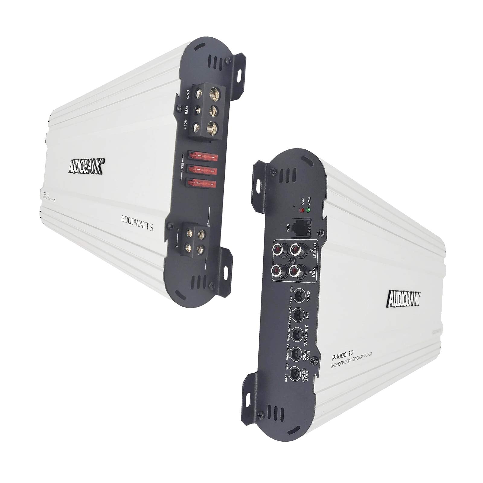 Amplificador Monoblock Audiobank Negro Clase D 8000 W para Coche