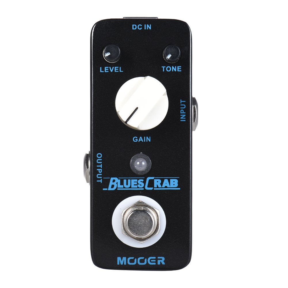 Pedal de Efectos Blues Crab Multicolor True Bypass Completamente Metálica para Guitarra