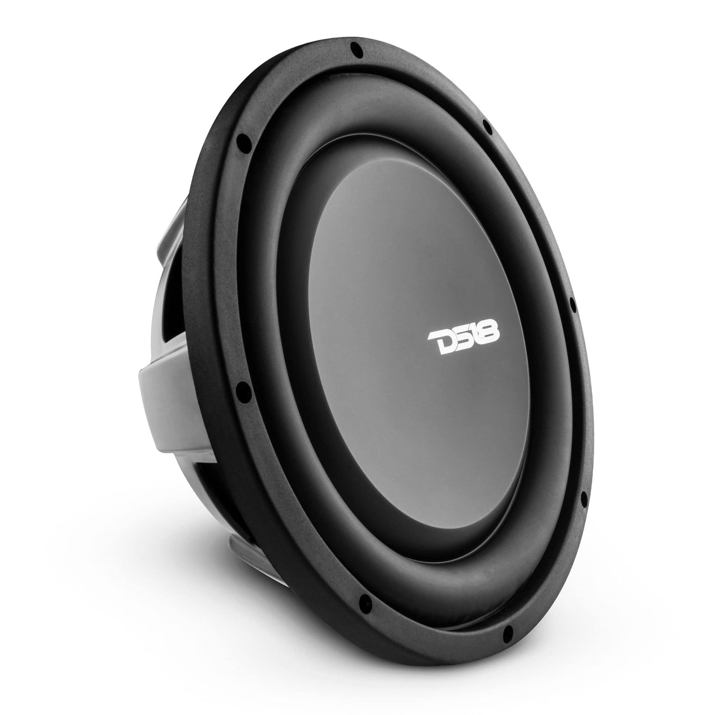 DS18 PSW10.4D - Subwoofer de montaje poco profundo de 10 pulgadas, 1000 vatios, potencia máxima de 500 vatios, bobina de voz dual RMS 4+4 ohms, resistente al agua, el mejor sub para espacios reducidos en coches y camiones - 1 altavoz