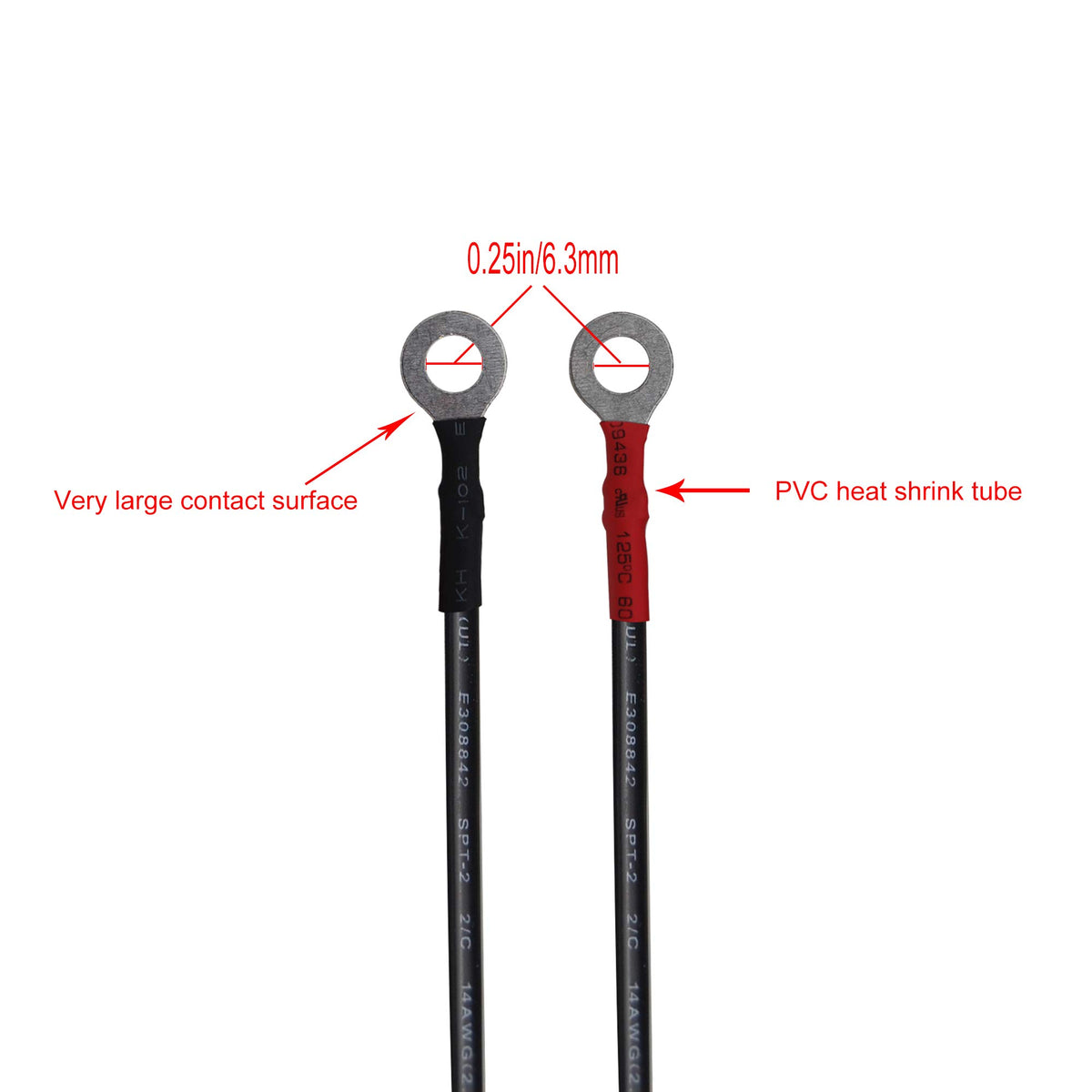 Cable Adaptador de Alimentación SCCKE Negro de Alta Resistencia 14 AWG 20 A para Inversor de Coche y Bricolaje