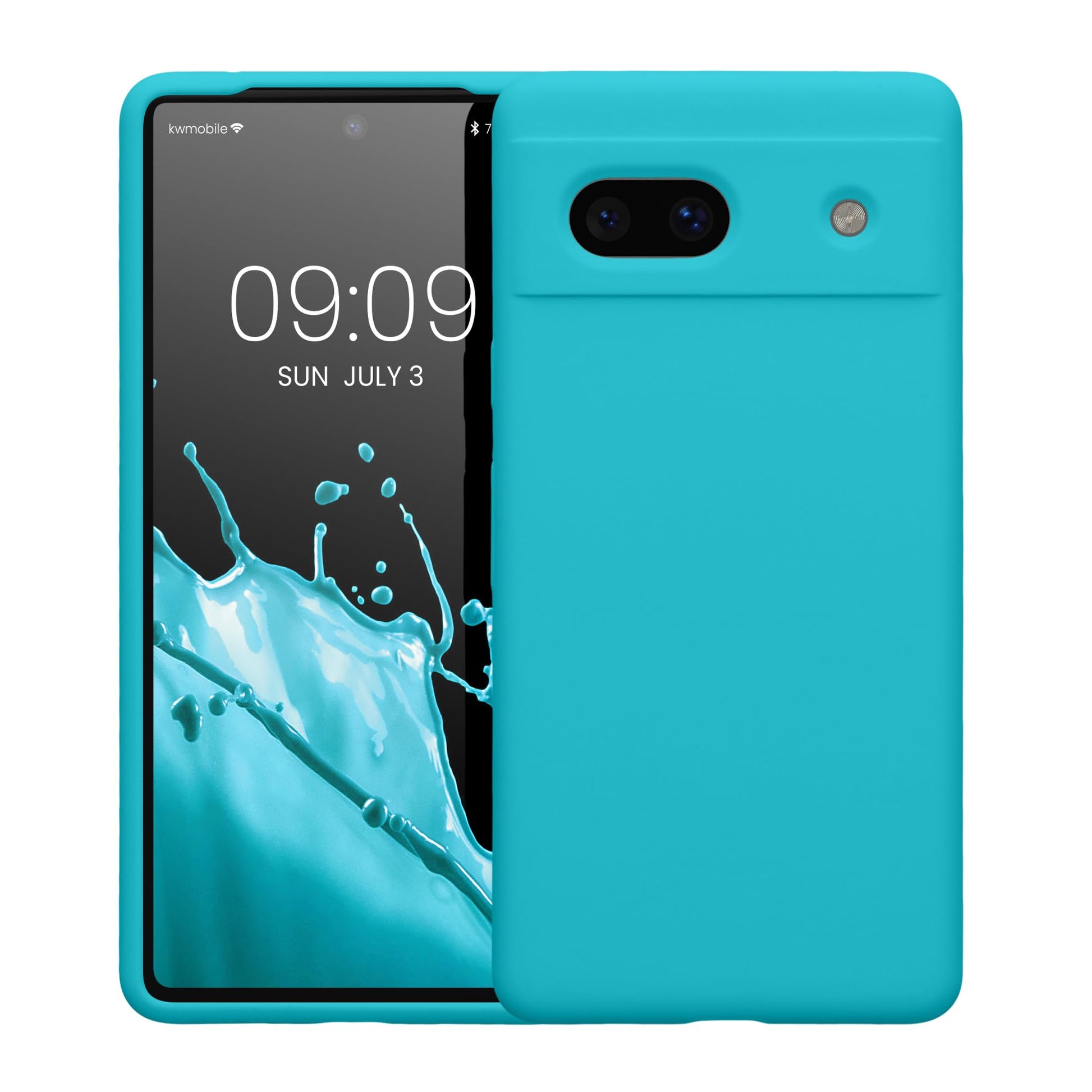 kwmobile Carcasa Compatible con Google Pixel 7a Funda - Case TPU y Silicona antigolpes - Apto Carga inalámbrica - Glaciar Cool