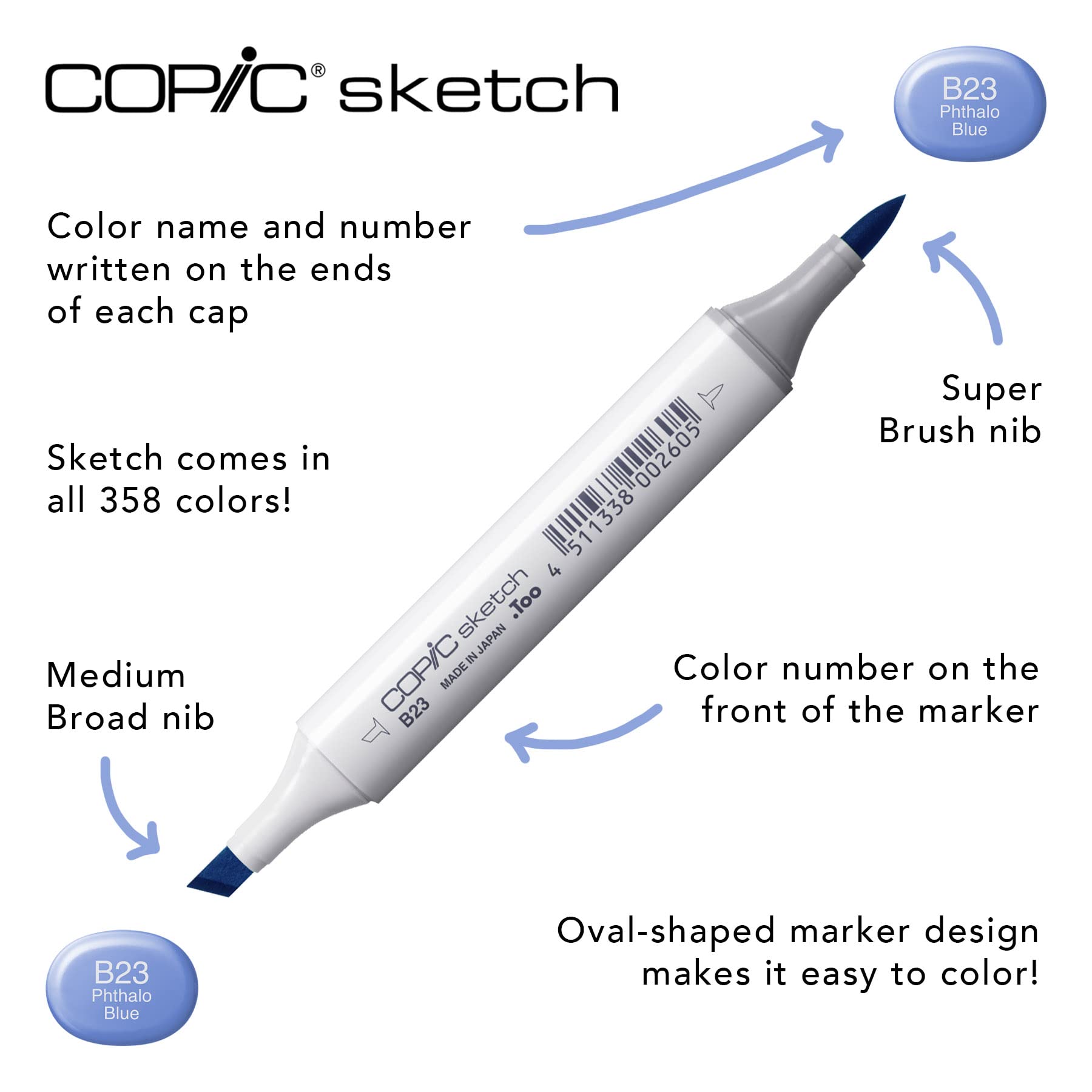 COPIC - Juego de 6 colores pastel