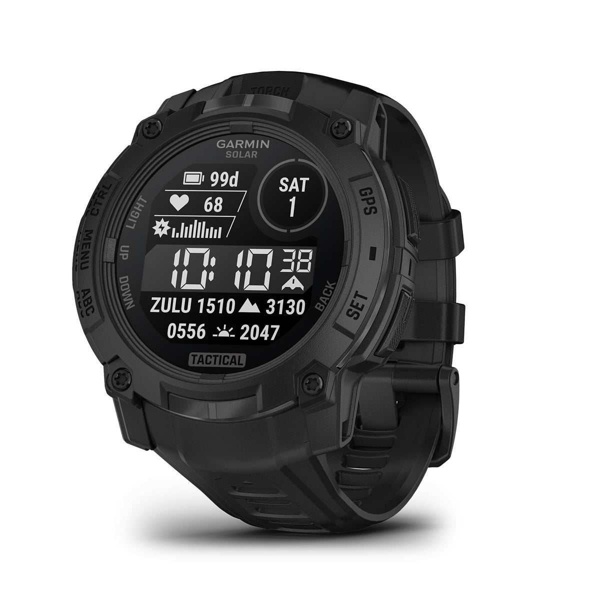 Smartwatch Garmin Instinct 3 Táctico Solar Negro con GPS y Bisel Reforzado para Hombre