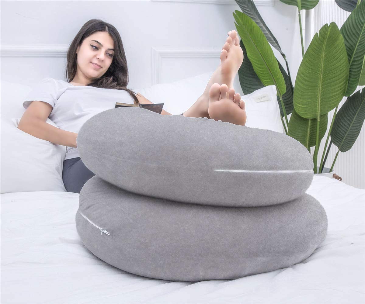 Almohada de Embarazo Midle One Gris Oscuro Forma de C para Maternidad y Mujeres Embarazadas