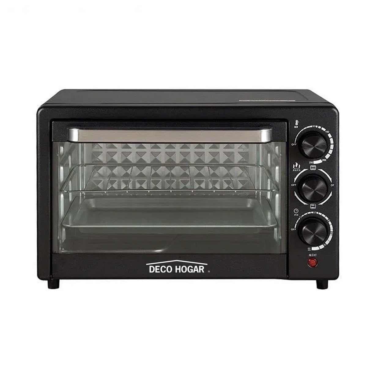 Horno Eléctrico de Convección Tostador De 25L Hornito Te Permiten Asar, Gratinar, Dorar y Tostar; 1034 W Incluye Parrilla Y Bandeja Convección Envolvente Temporizador Con Sistema De Apagado Automático