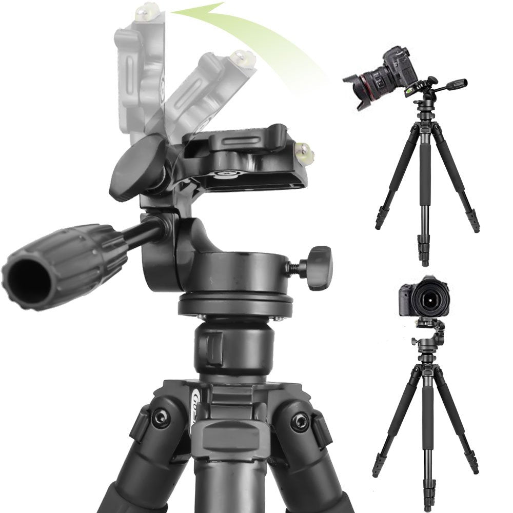 Gosky Tripod -Travel Portable Tripod for spotting scopes, binoculars, camcorders, or SLR cameras