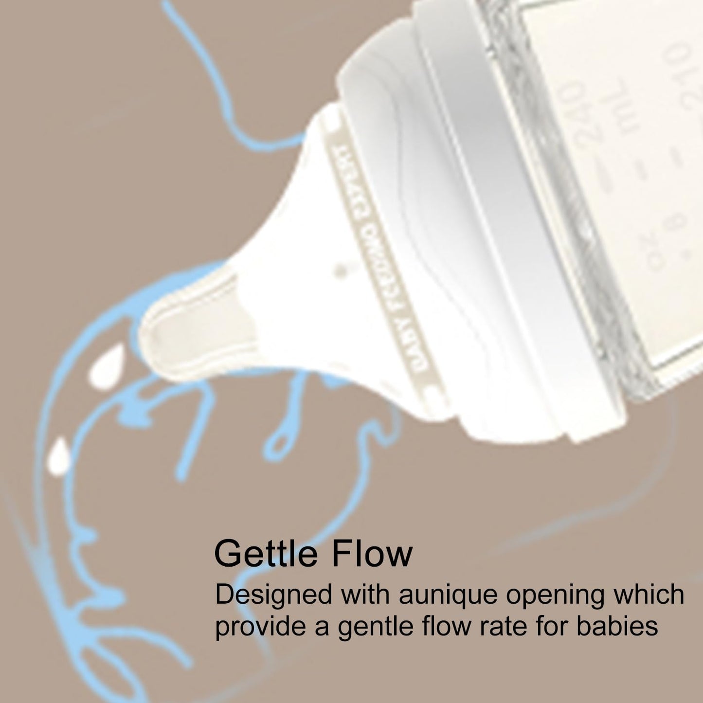 Biberón de Vidrio Natural Flujo Suave y Extra Lento, Biberón para Recién Nacidos con Pezón Anticólico para Bebés de 0 Meses, Incluye Pezones SS (3 oz/80 ml, Paquete de 2)