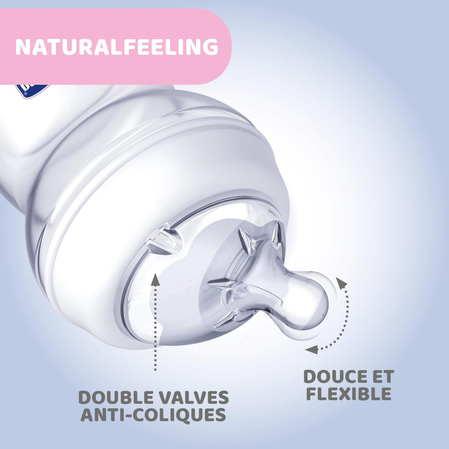 CHICCO, Biberón Natural Feeling, Color Blanco, 150 ml
