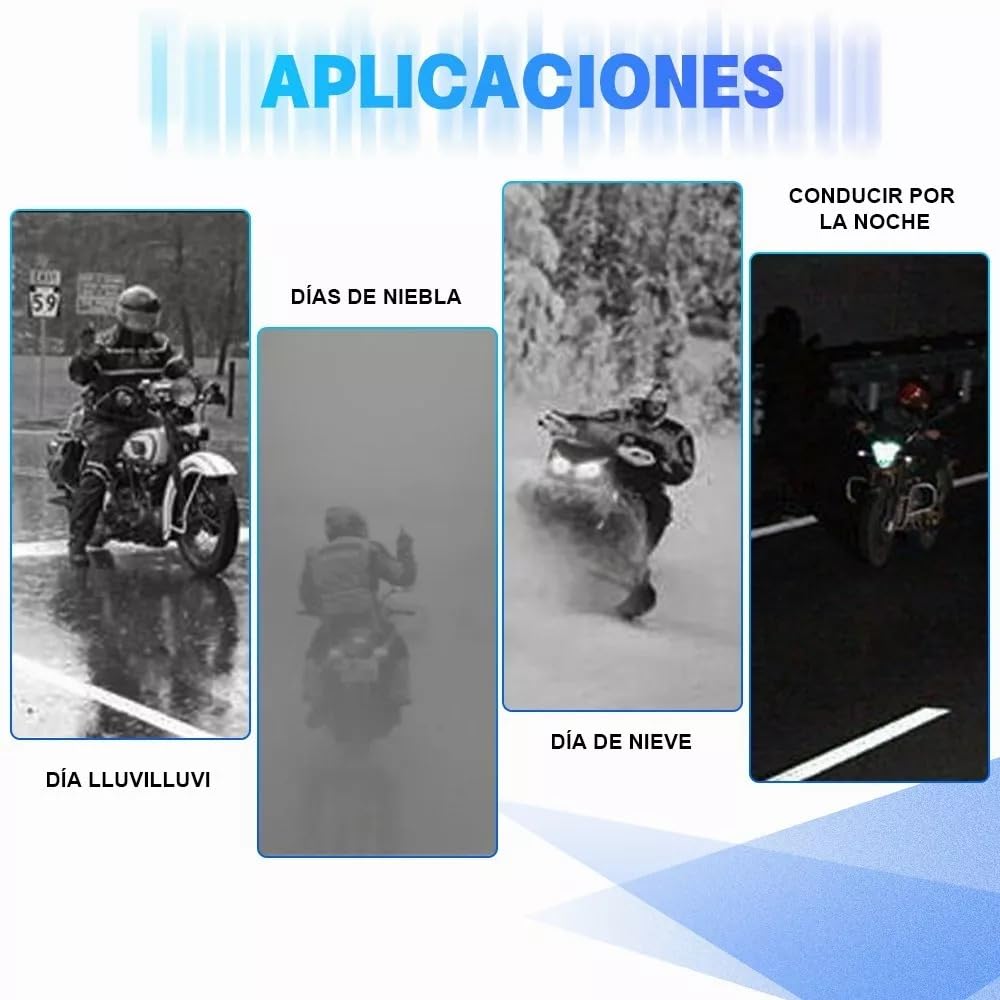Geallmg Faros De Lupa Moto Con De Color Doble 180w Para Auto, luces auxiliares para motocicleta/camión/coche/ATV/SUV/barco/carretilla elevadora/tractor 6000 lm, color ámbar/amarillo blanco, 2pcs