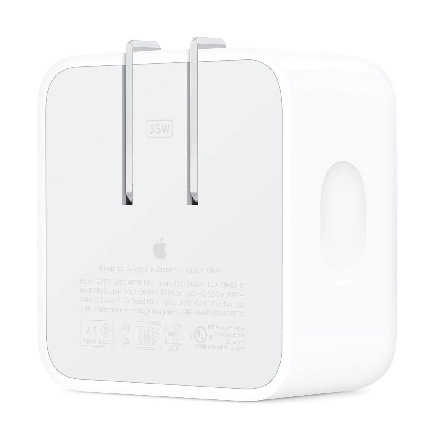 Adaptador de Corriente Compacto Apple 35W Dual USB-C