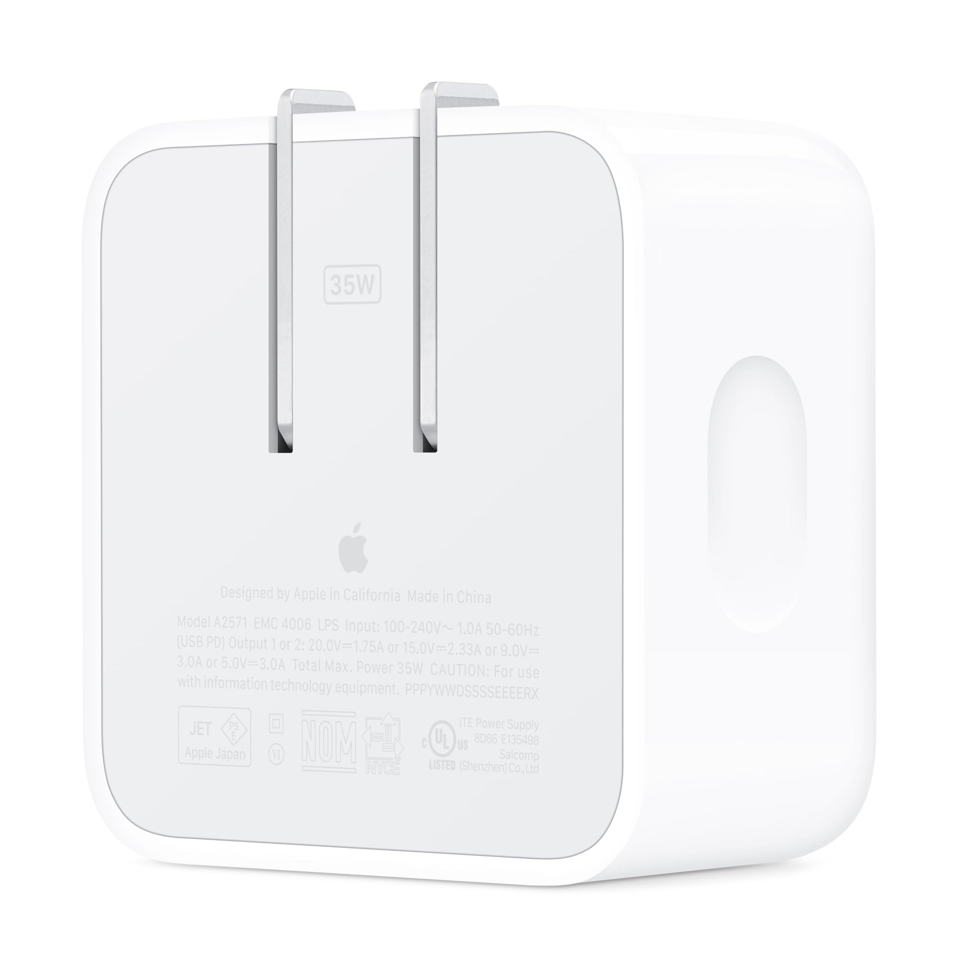 Adaptador de Corriente Compacto Apple 35W Dual USB-C