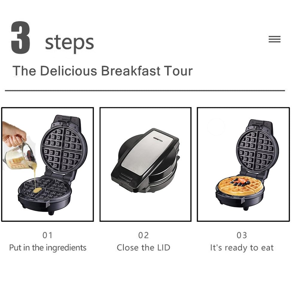 KOLENSA Donut Maker, 3 en 1 máquina eléctrica de pasteles de dibujos animados, tostador de postre desmontable para sándwich, con 3 platos antiadherentes intercambiables extraíbles, para desayuno por