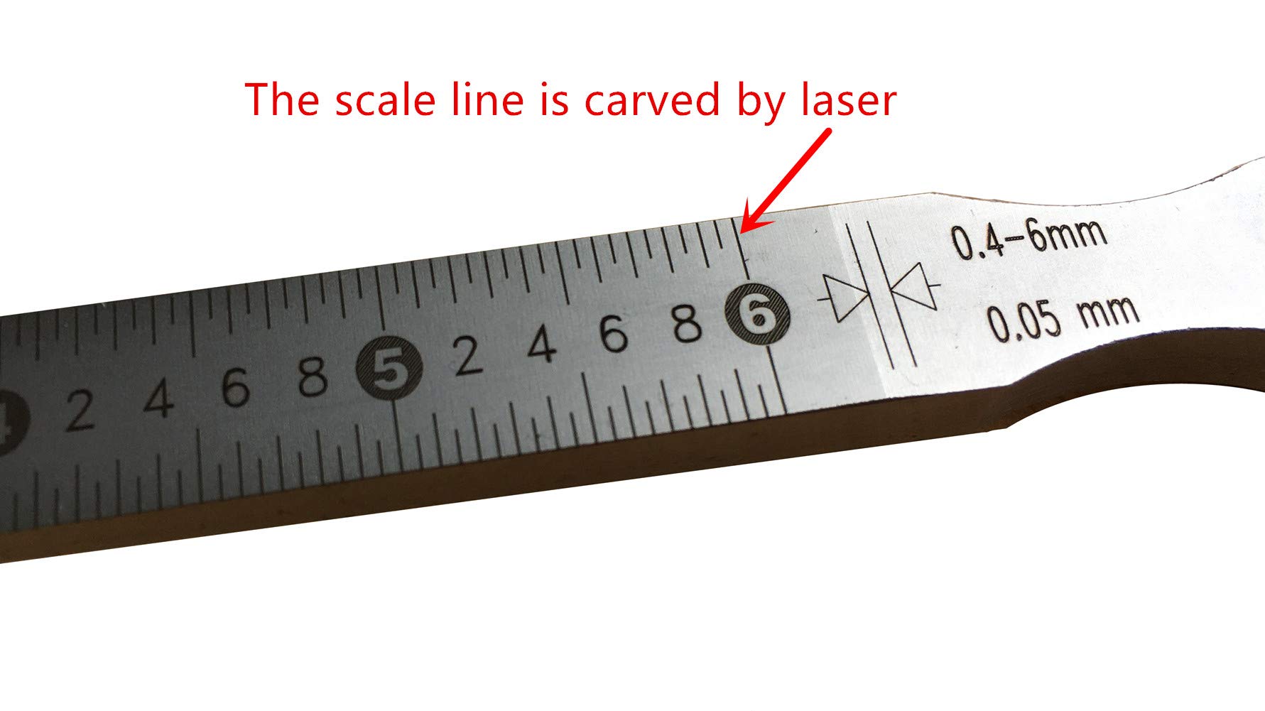Calibre de precisión de cuña con marcas de alto contraste, calibre cónico de acero inoxidable para reparación automotriz y trabajo de metales, diseño de escala de fácil lectura, identificación