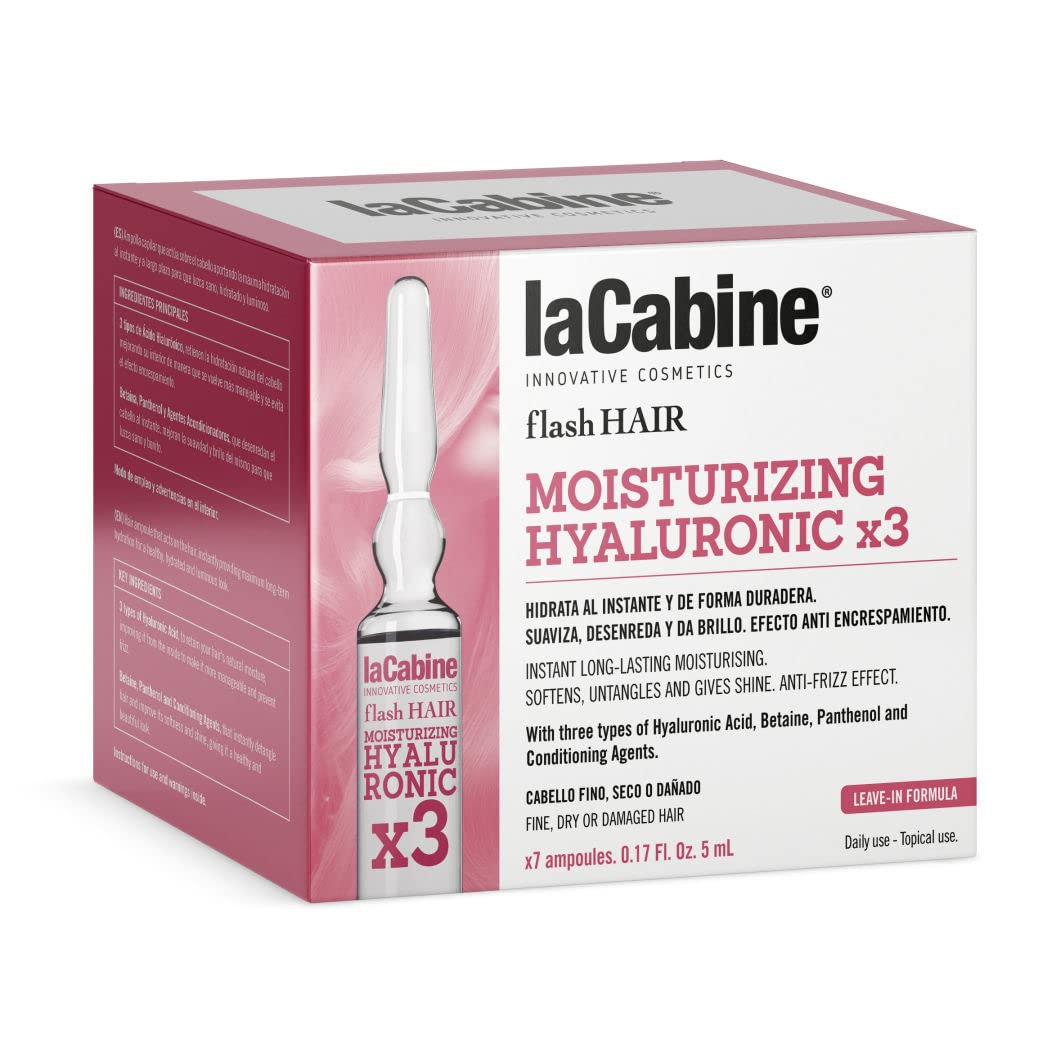 Ampolletas Capilares Lacabine Hyalironic Flash Hair Moisturizing X3 7 X 5Ml