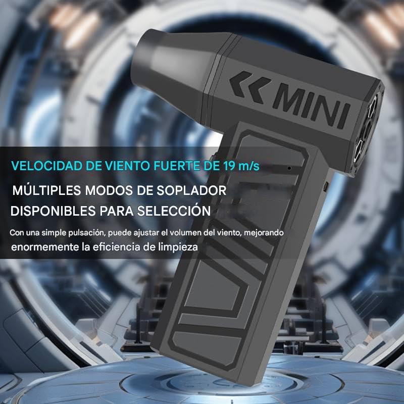 Plumero de aire comprimido,que cuenta con un ventilador turbo de 105.000 RPM y 3 velocidades ajustables,kit de limpieza de para computadora principal, teclado,sofá,ventana,automóvil,opción de regalo