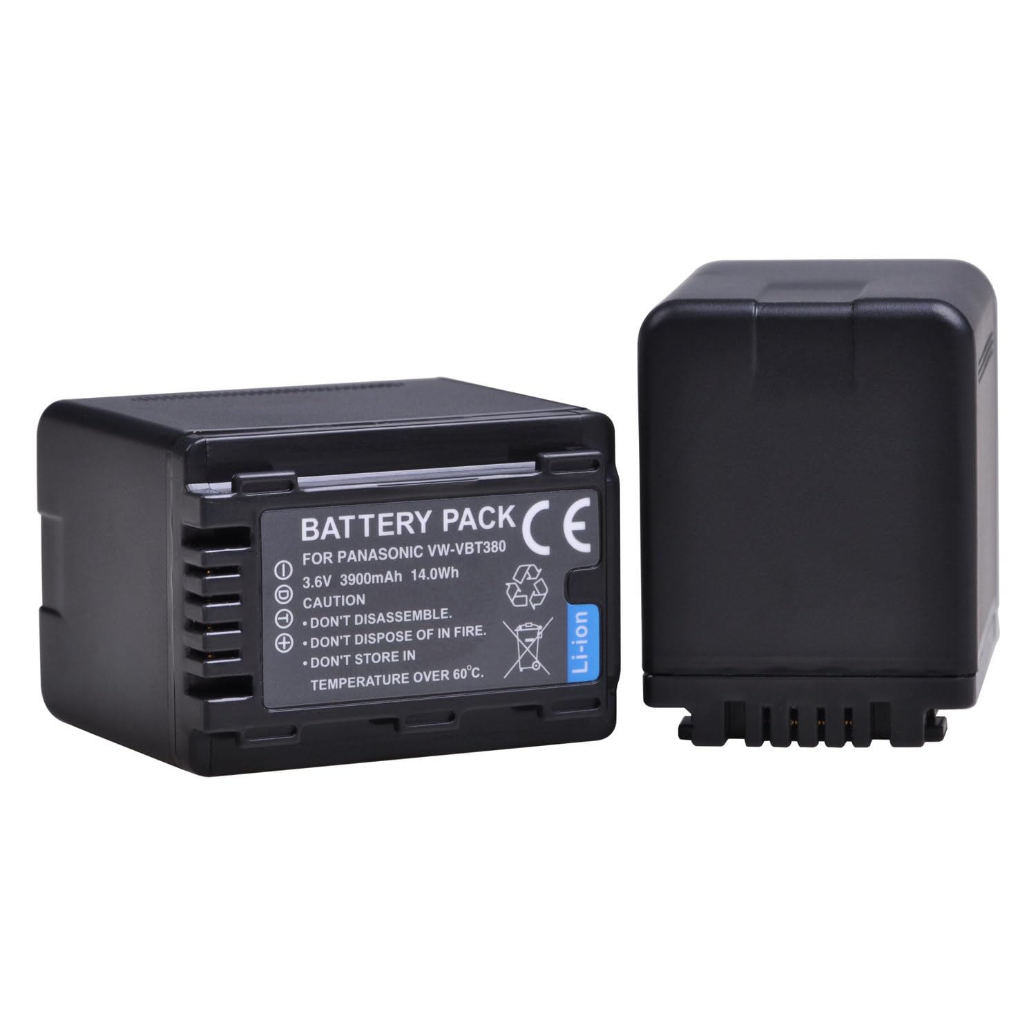 Batería Batmax VW-VBT380 VW-VBT190 Negro con Cargador USB Dual para Panasonic HC-V210 HC-V250 HC-V380 HC-V510 HC-V520 HC-V550 HC-V710 HC-V720 HC-V750 HC-V770 HC-VX870 HC-VX981