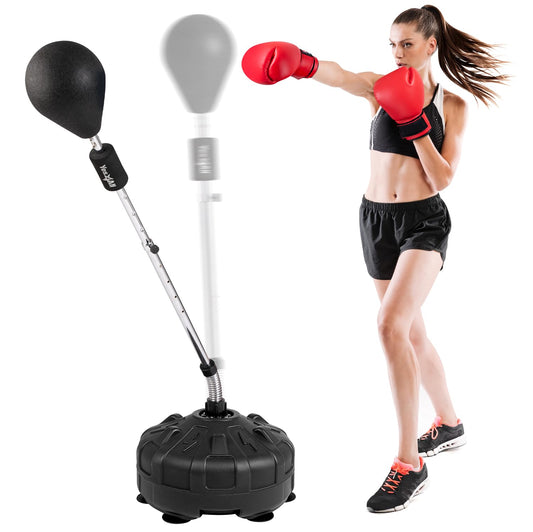 Saco de Boxeo Yes4All Negro con Pedestal y Altura Ajustable para Entrenamiento en Casa y Gimnasio
