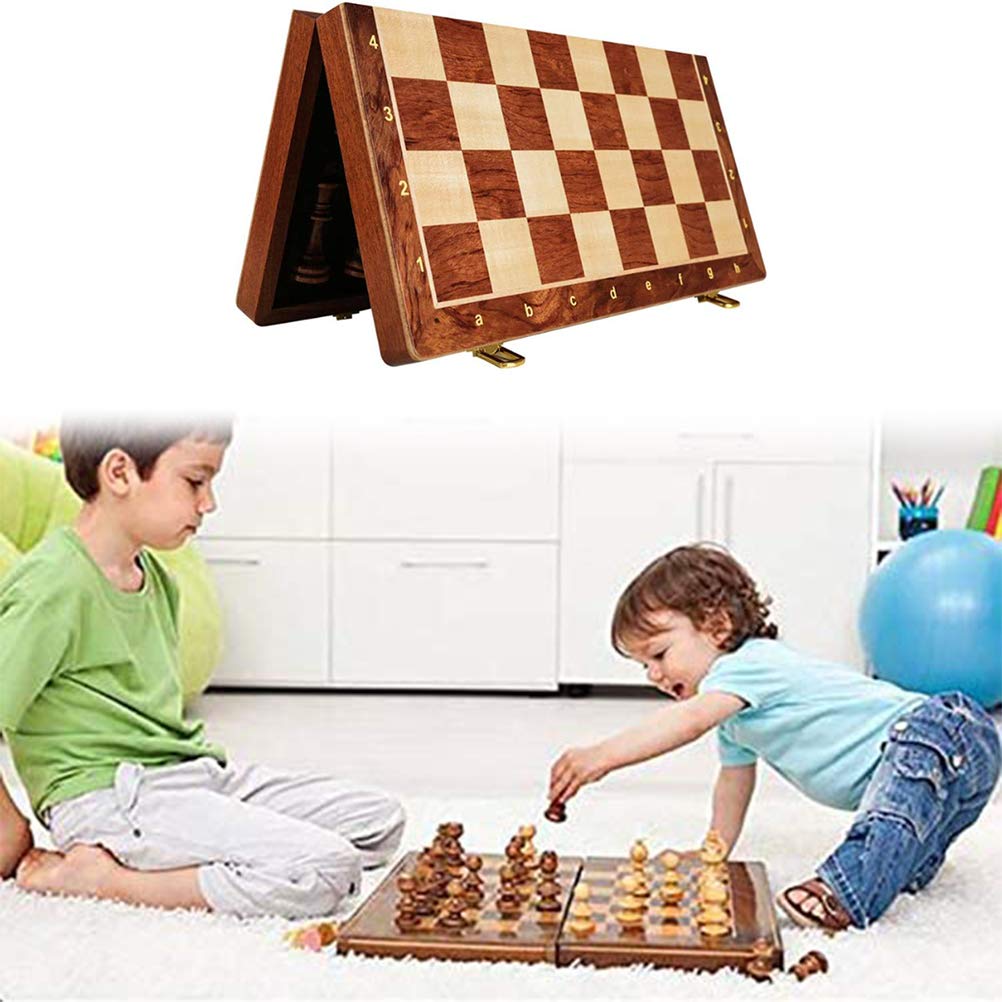 Keenso Juego de Ajedrez de Ajedrez Tablero de Ajedrez Plegable Tablero de Ajedrez de Viaje Juego de Ajedrez Portátil Plegable