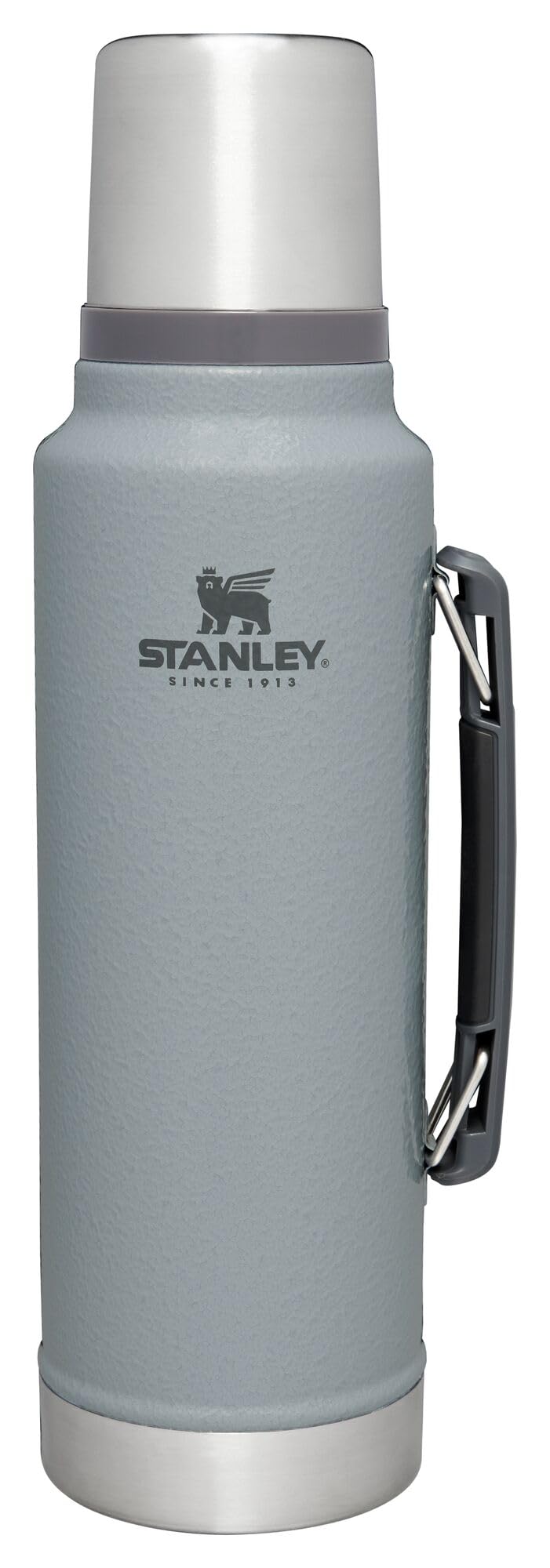 Botella Aislada Stanley Plateado Martillo de Acero Inoxidable para Bebidas Frías y Calientes