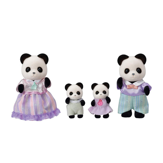 Calico Critters Pookie Panda Family, muñecas, Cifras de casa de muñecas, Juguetes coleccionables con 4 Cifras Incluidas
