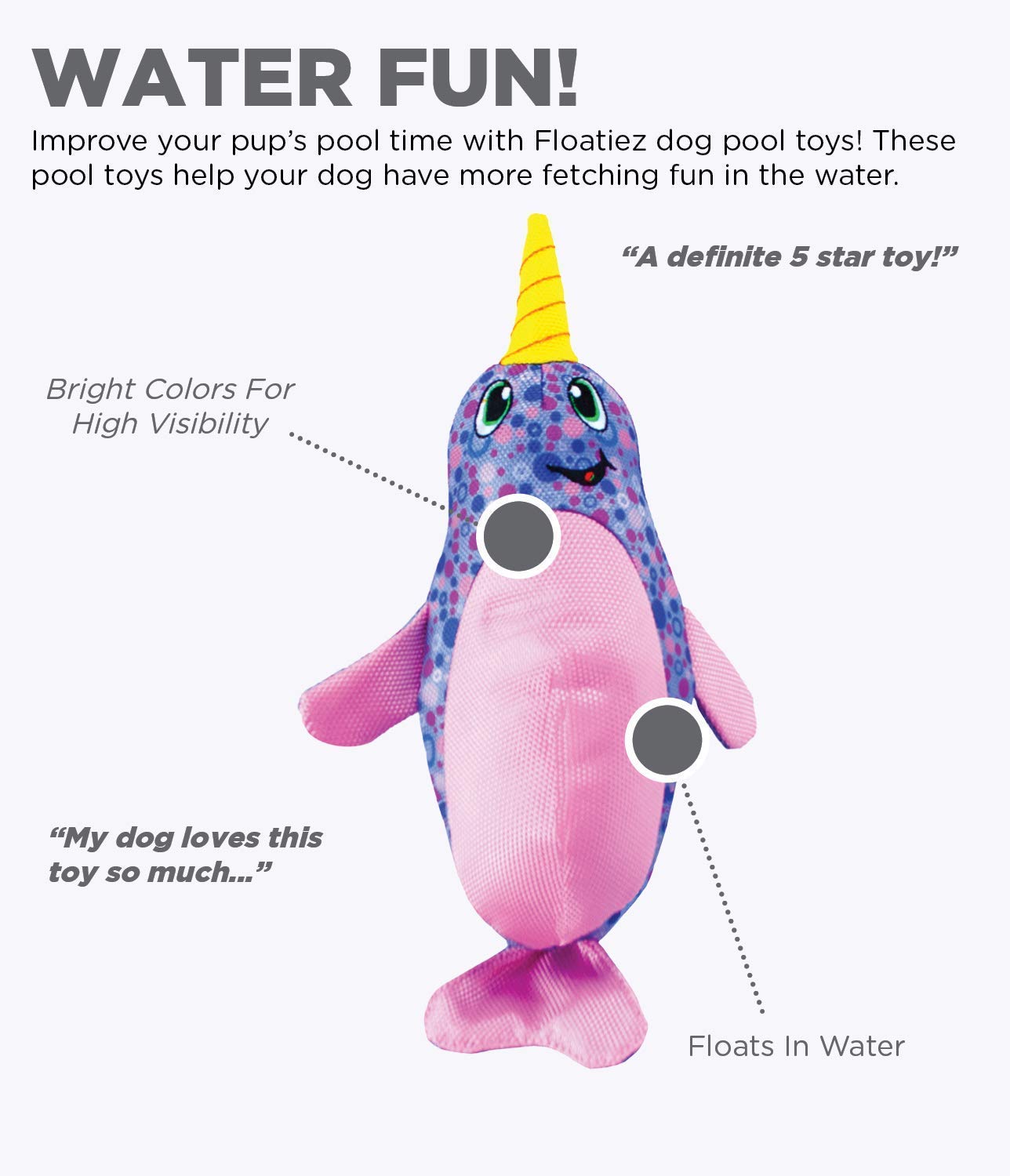 Juguete para Mascotas Outward Hound Narwhal Floatiez 67875