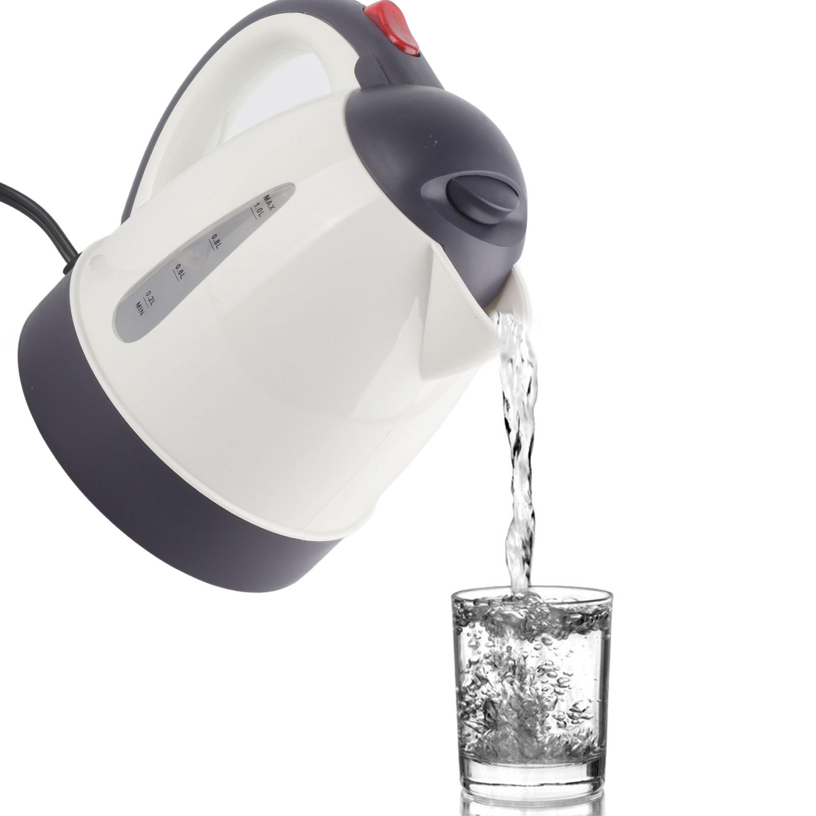 Hervidor Eléctrico Pequeño de Acero Inoxidable, Mini Calentador de Agua Portátil Caliente de Viaje Tetera de Caldera de Agua Caliente para Café del Té