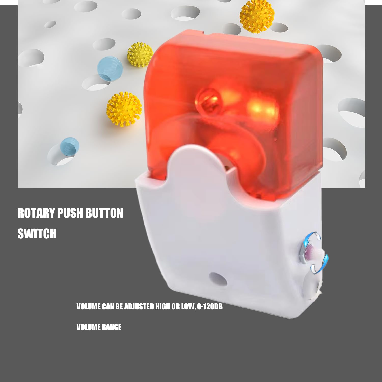 Alarma de Pérdida de Energía con Luz de Flash y Sonido de Sirena Ajustable 120 Db Con Batería Incluida