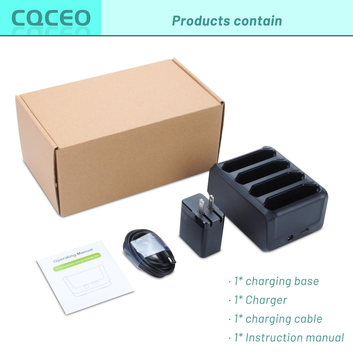 Base de Carga de Batería Zebra para Escáner de Código en Negro, 4 Ranuras