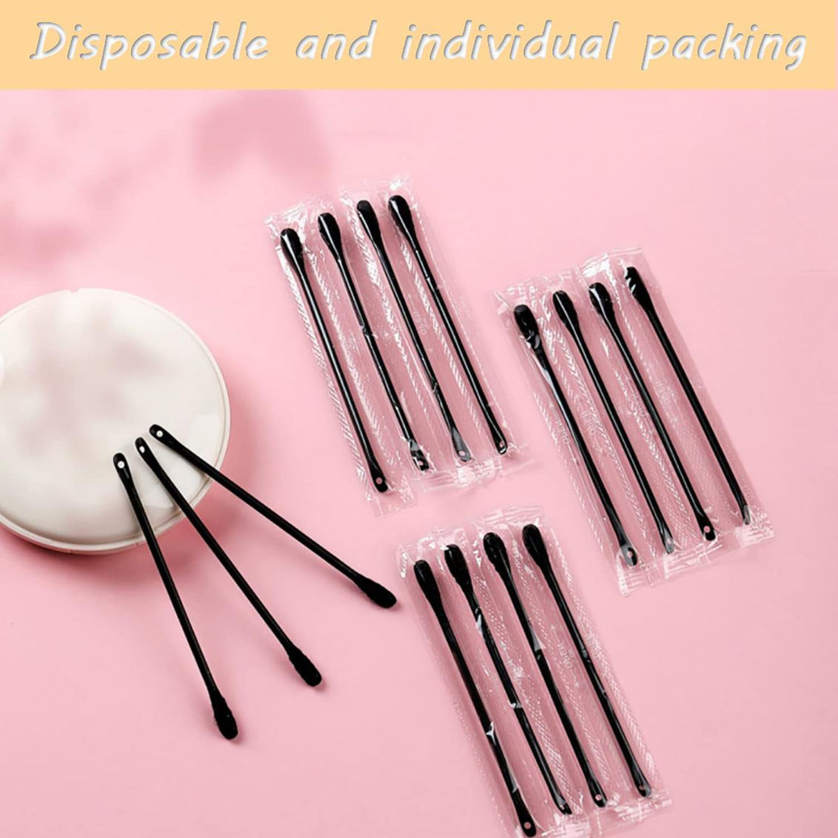 Doromy- 200 piezas de removedor de puntos negros desechable de plástico, extractor de comedones de doble cabeza, removedor de espinillas negras