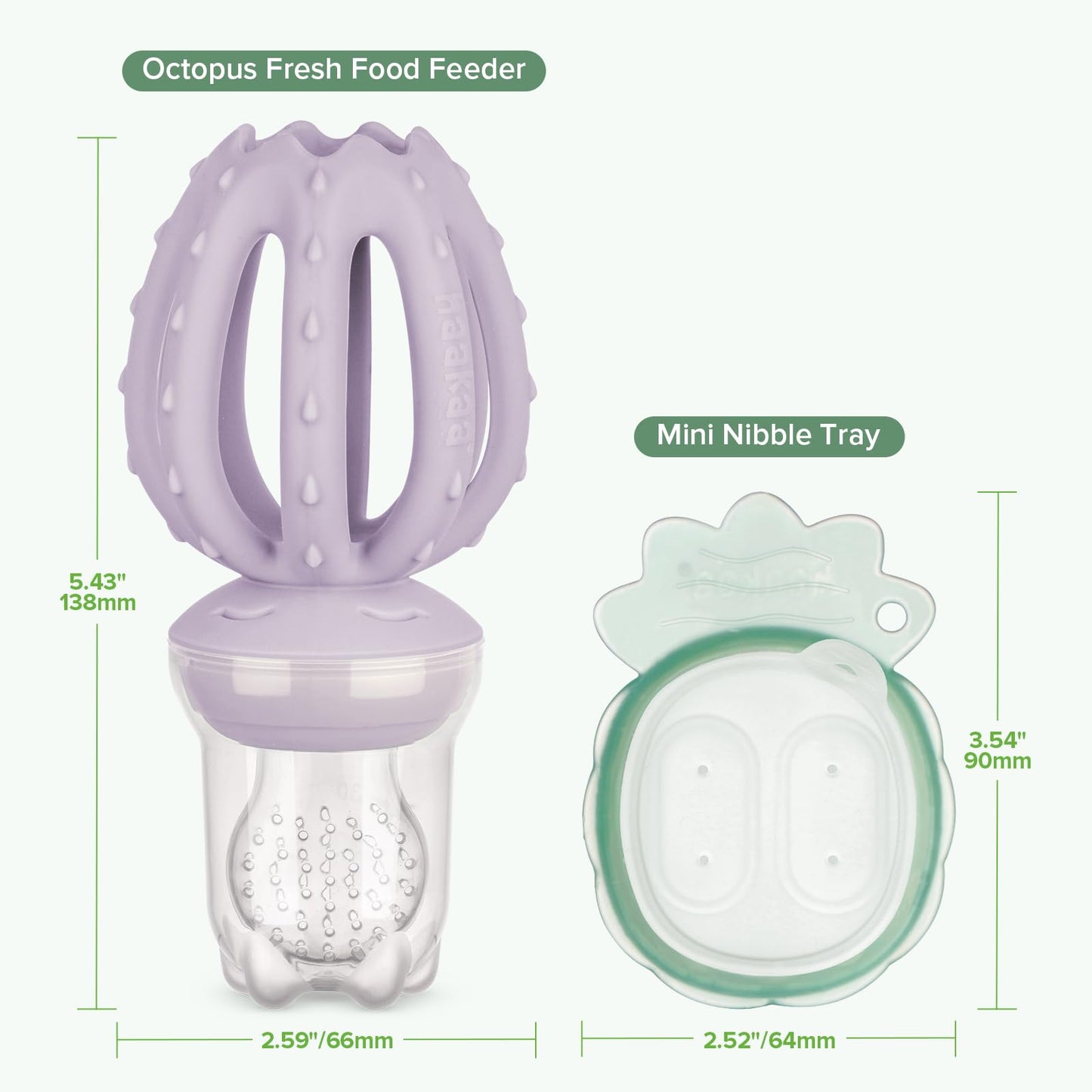 Haakaa - Comedero de frutas para bebés y mini congelador para congelador, moldes para paletas de leche materna para alivio de enfriamiento, alimentador de silicona sin BPA para alimentación segura del