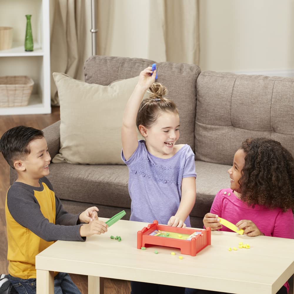 Hasbro Gaming Pulgas Locas - Juego de Mesa con 1 Tablero, 36 Piezas de Colores y 3 Pinzas para 2 o 3 Jugadores a Partir de 4 años