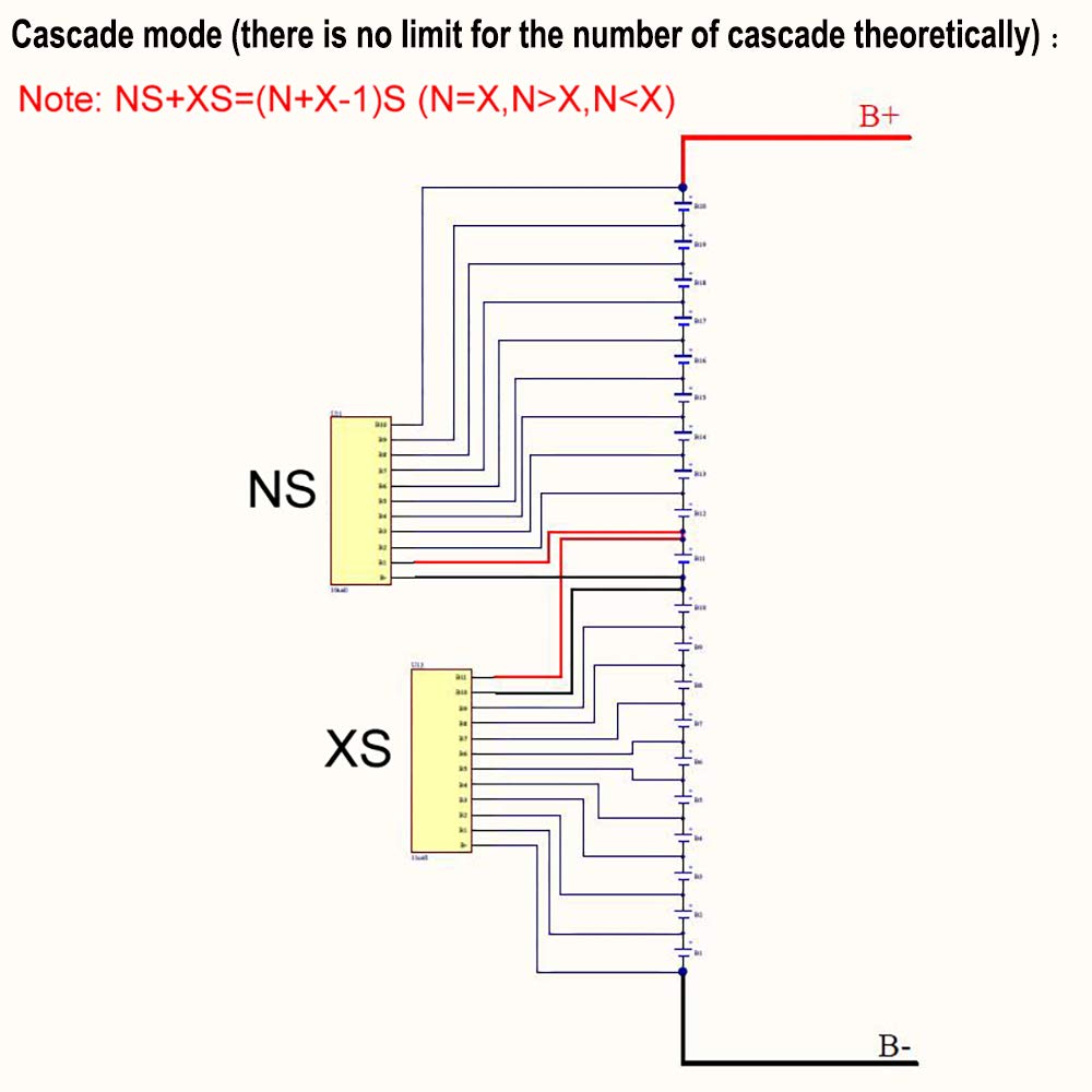 Placa de Transferencia de Energía 6S 7S 8S 5A con Equalizador Activo para Grupo Entero Lipo/Litio LTO