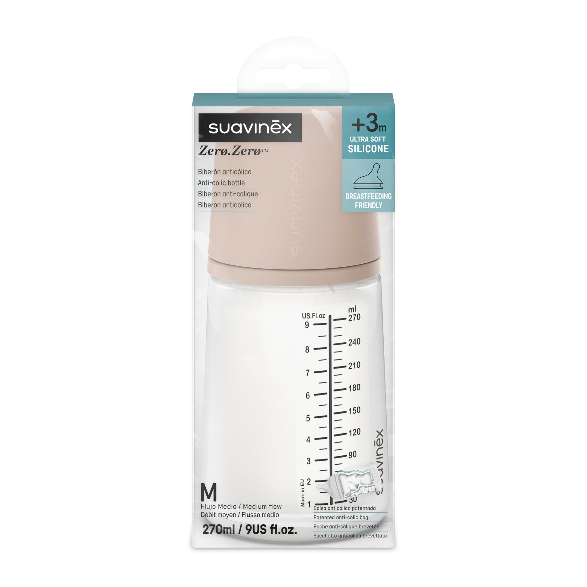 Biberón Anticólico Suavinex 9 Oz Medium