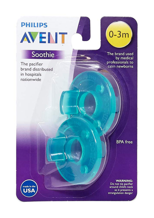 Chupete Philips Avent Verde Azul sin BPA para Bebé 0-3 Meses Paquete de 2