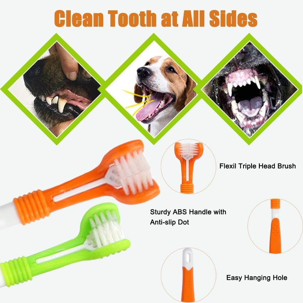 Cepillos Dentales Walquicks Blanco para Perro y Gato con Eliminación de Placa y Sarro