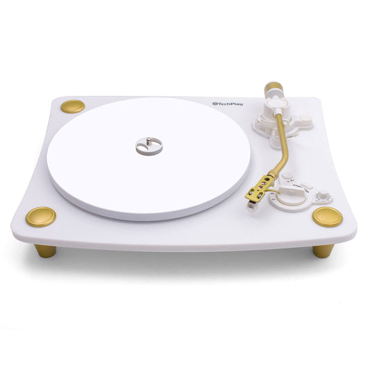 Placa Giratoria TechPlay Blanco con Transmisión Bluetooth y 2 Velocidades
