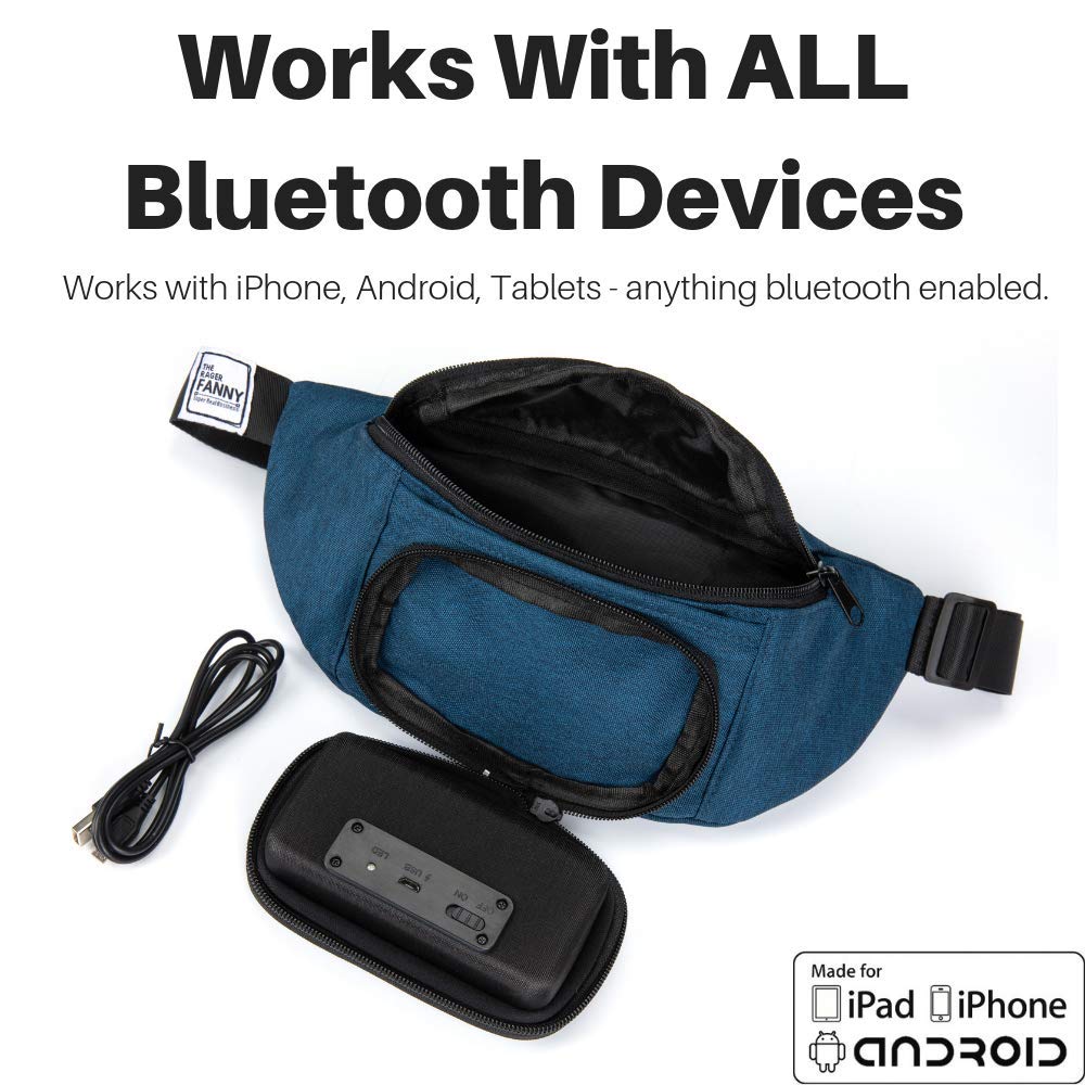Riñonera Bluetooth con Altavoces de Edición 2018 Azul para Fiestas y Festivales