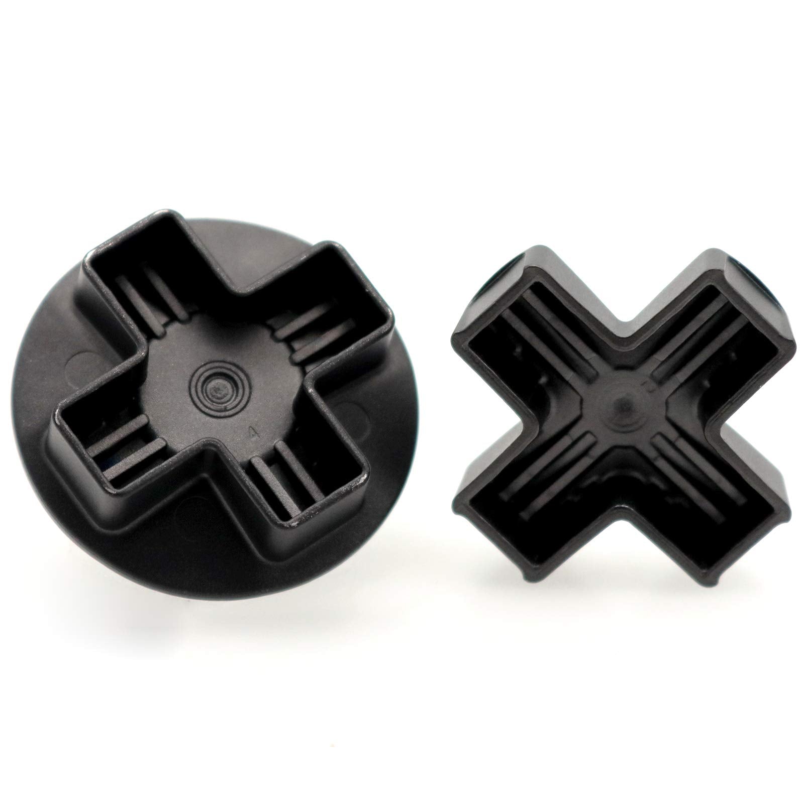 Deal4GO 2-Pack Metal D-Pads set w/Standard Dpad and Faceted D Pad Replacement (Cross + Concave) for Xbox Elite 2 Controller Directional Arrow Button