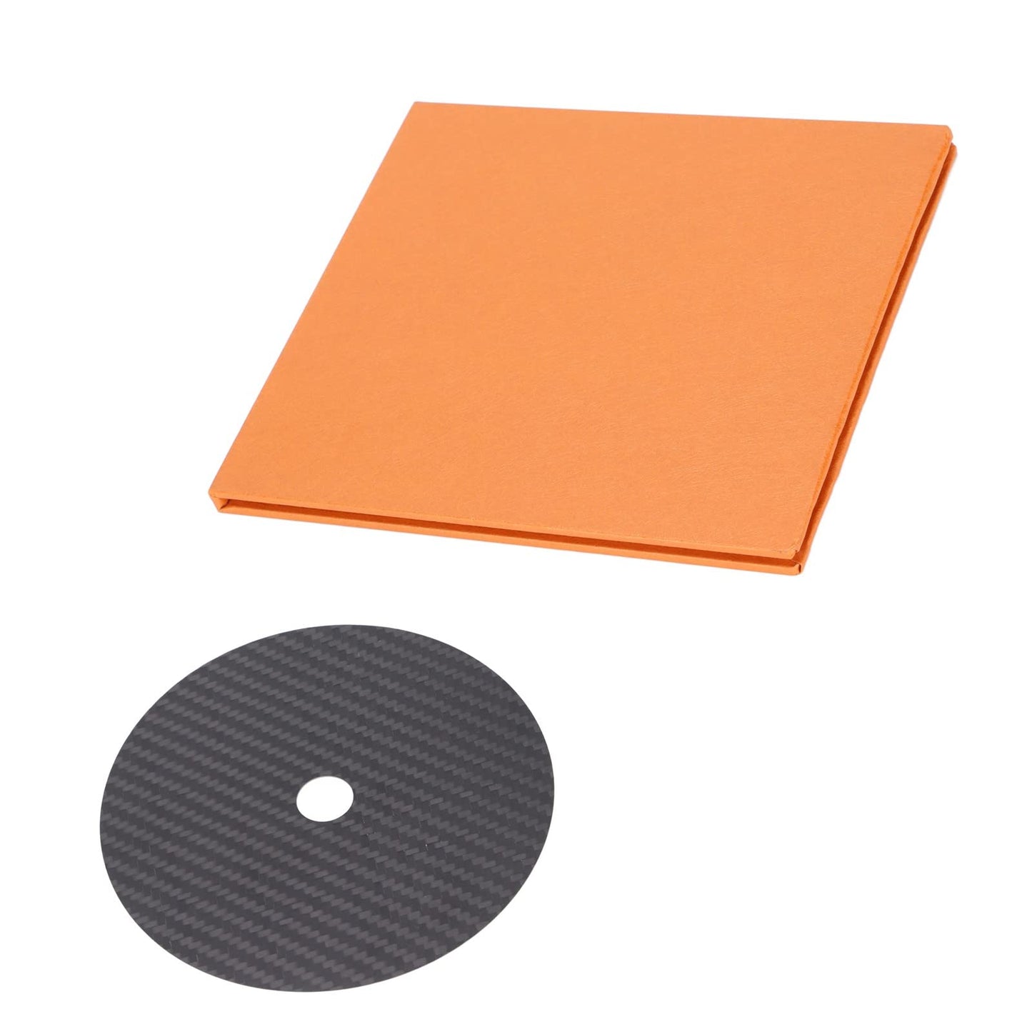 Estabilizador de CD, DVD, Fibra de Carbono, 0,2 Mm, Alfombrilla de Afinación, Estabilizador de Disco para Reproductor de Bandeja Superior, para Todos los Reproductores de CD de Carga Superior(negro)