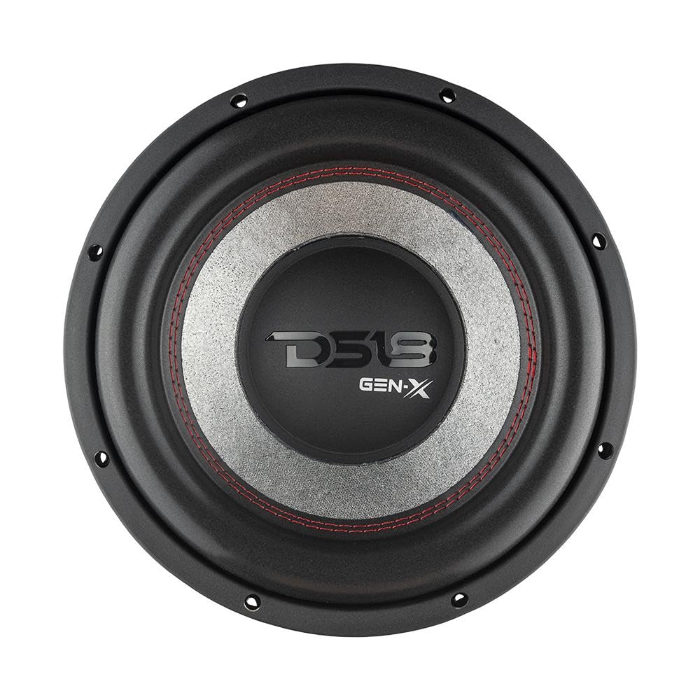 DS18 GEN-X104D Subwoofer in Black - 4 Layer Black Aluminum Voice Coil, 10", 800W MAX Power, 400W RMS, Dual 4 Ohms, DVC - Powerful Car Audio Bass Speaker (1 Speaker)