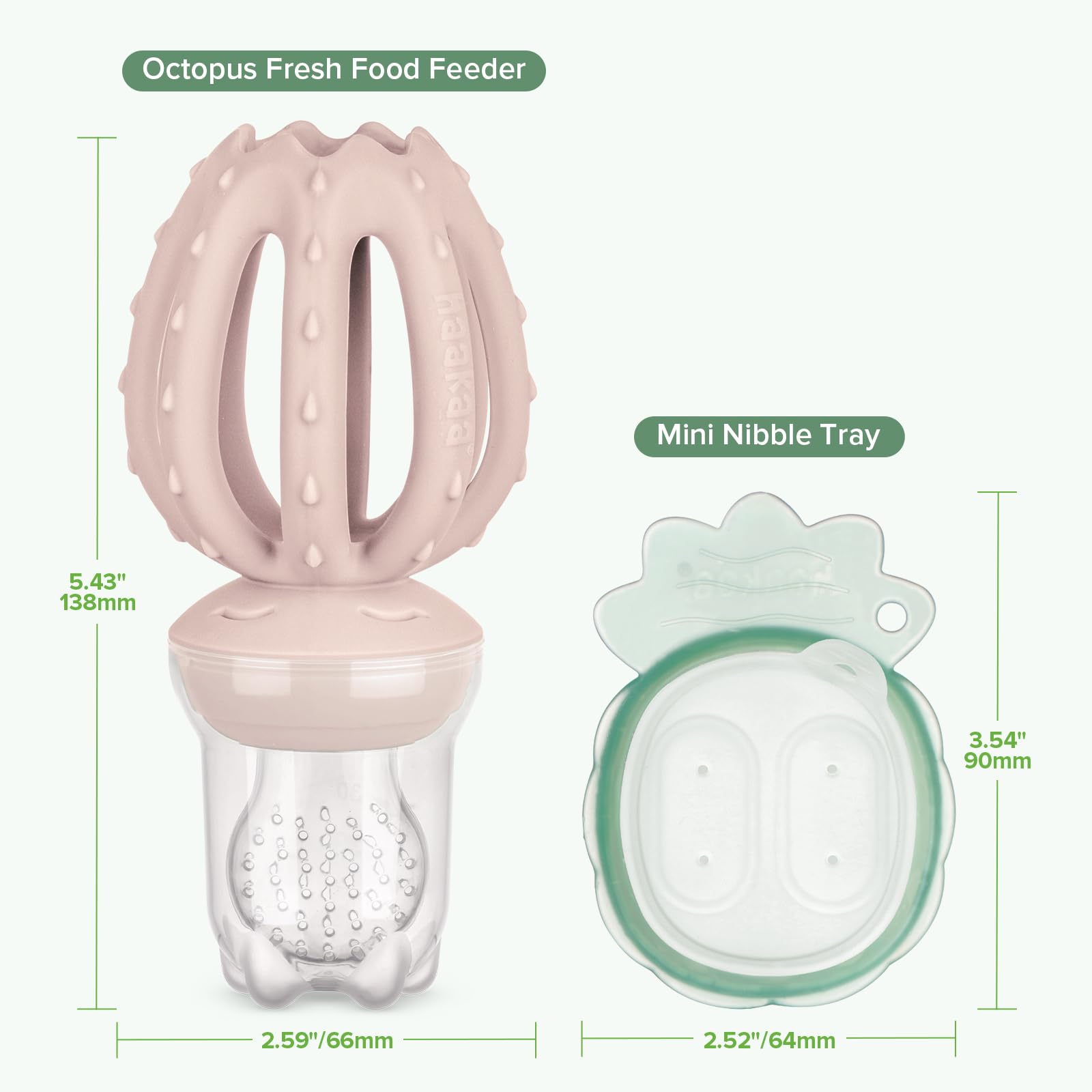 Haakaa - Comedero de frutas para bebés y mini congelador para congelador, moldes para paletas de leche materna para alivio de enfriamiento, alimentador de silicona sin BPA para alimentación segura del