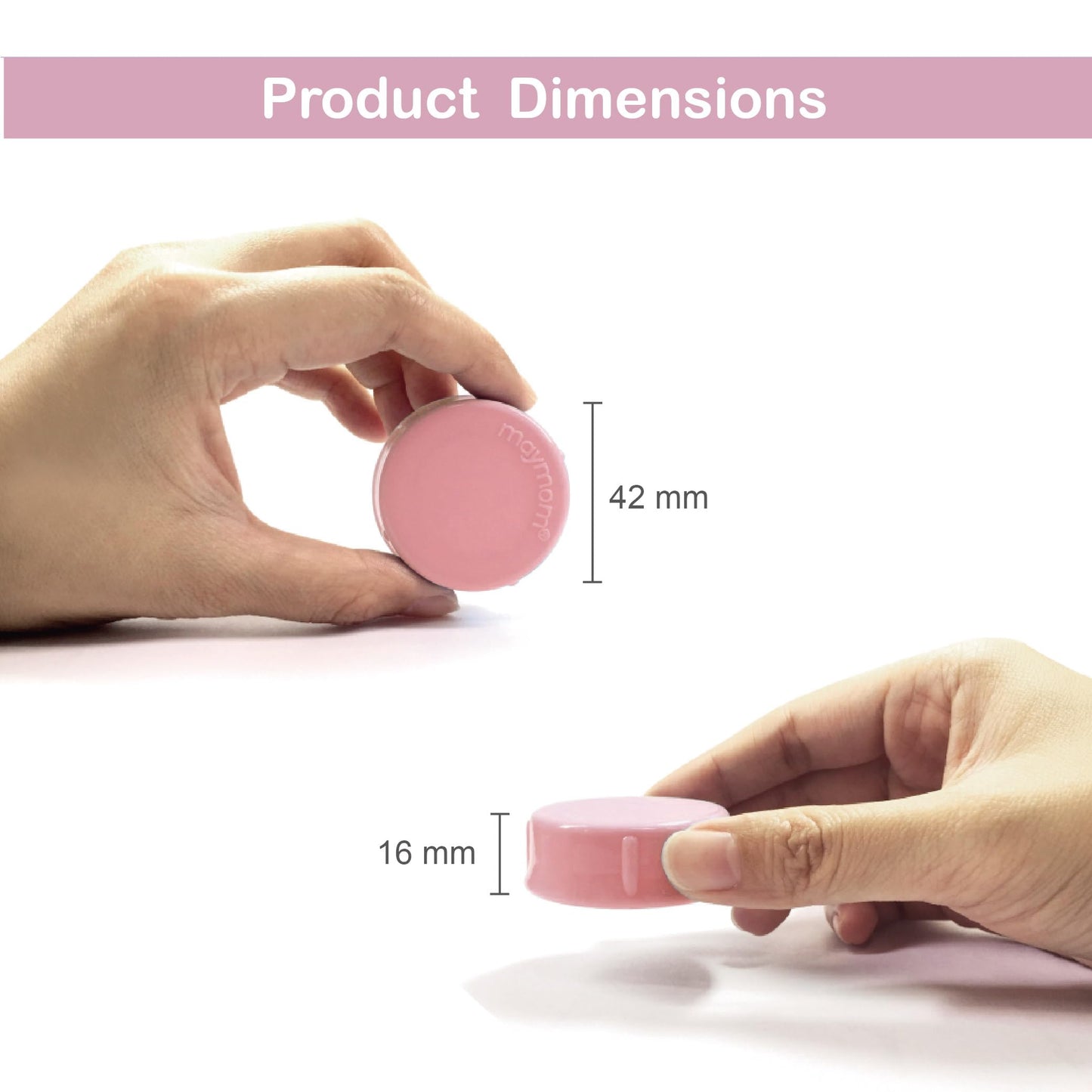 Tapas sólidas Maymom con anillo de sellado para biberones de tamaño estándar; tapas para biberón compatibles con biberones Medela, Ameda y biberones Nuk pequeños, Playtex y Gerber; 8 piezas (rosa)