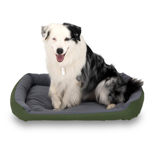 Cama para Perro PETS APPAREL HILLS Verde Gris Resistente Confortable Relleno Suave Large