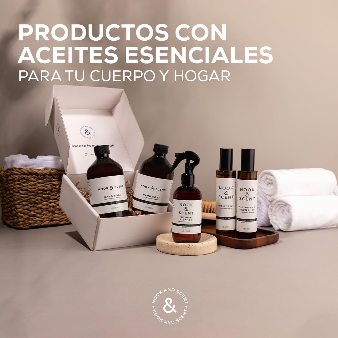 Jabón Líquido para Manos | 500 ml | Limpieza y Frescura | Libre de Sulfatos y Parabenos, Vegano, Aceites Esenciales, Aroma Energizante de Limón y Naranja | Nook & Scent (Citrico)