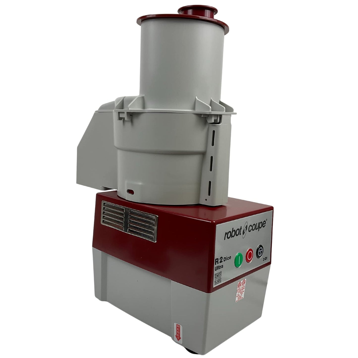 Procesador de Alimentos Robot Coupe R2U DICE Acero Inoxidable con Tazón de 3 Cuartos y Alimentación Continua