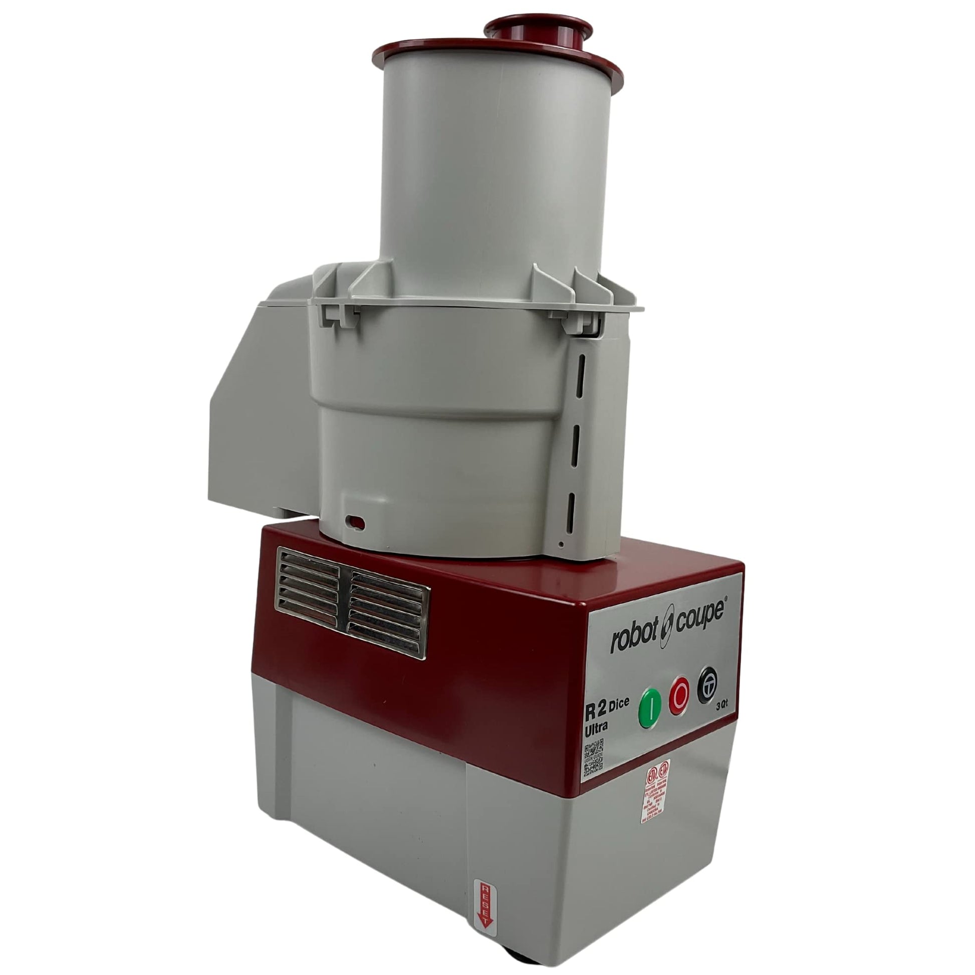 Procesador de Alimentos Robot Coupe R2U DICE Acero Inoxidable con Tazón de 3 Cuartos y Alimentación Continua